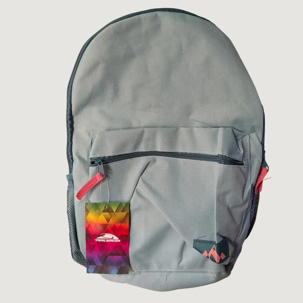 Trailmaker Classic Backpack Light Blue Teal Coral Pink School Travel Daypack NEW